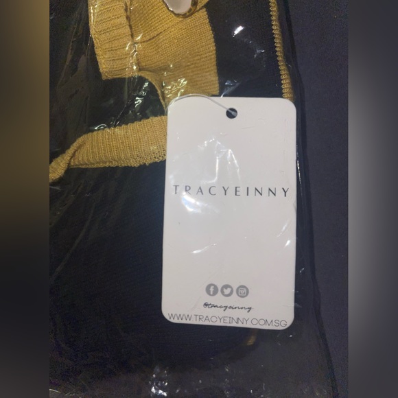 NWT Satine Knit Dress in Black Yellow (in original packaging; see last photos) - Picture 8 of 11